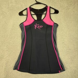 Kutting Weight KW Womens Sleeveless Athletic‎ Tank Top Racerback Pink Black